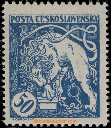 224811 -  Pof.29B, Lion Breaking its Chains 50h blue, line perforatio