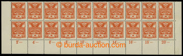 224861 -  Pof.148II, 20h orange, type II - lower bnd-of-20 with contr
