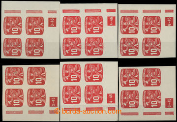 224939 - 1945 Pof.NV24, Novinová 10h, levé a pravé rohové 4-bloky