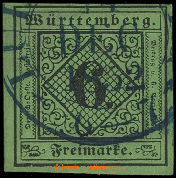 224947 - 1851 Mi.3a IIb, Numerals 6 Kreuzer, type IIb, part of CDS; v