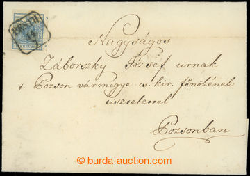 225016 - 1851 folded letter addressed to Pozsony with 9 Kreuzer with 