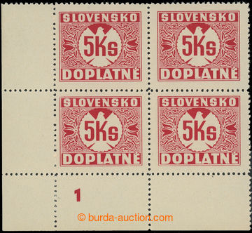 225030 - 1939 Sy.D10y DČ, 5Ks červená bez průsvitky, svislý rast