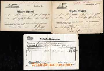 225033 - 1848-1860 DDSG / comp. 3 pcs of receipts, 2x Abgabs-Recepiss