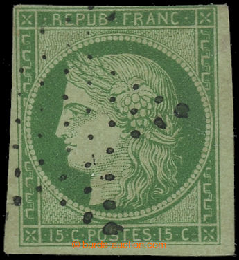 225066 - 1849 Mi.2a, Ceres 15C green; perfect piece with wide margins