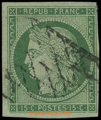 225067 - 1849 Mi.2b, Ceres 15C dark green; small thin place, otherwis