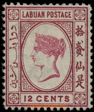 225074 - 1880 SG.9w, Victoria 12C carmine, wmk CC INVERTED; new gum, 