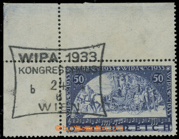 225082 - 1933 ANK.555, WIPA 50 + 50gr, bílý papír, levý horní ro