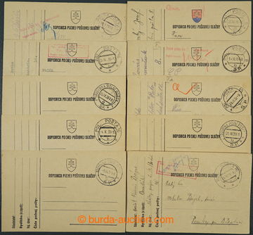 225100 - 1939 CAMPAIGN IN POLAND / selection of 10 PC Slovak field po