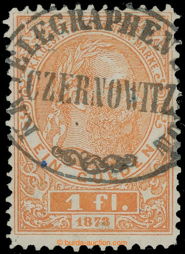 225143 - 1873 TELEGRAFNÍ / ANK.8, FJ I. 1 Gulden oranžová, KNIHTIS