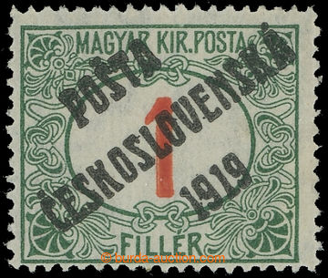 225210 -  Pof.131, Red numerals 1f green / red, IV. type; hinged, exp