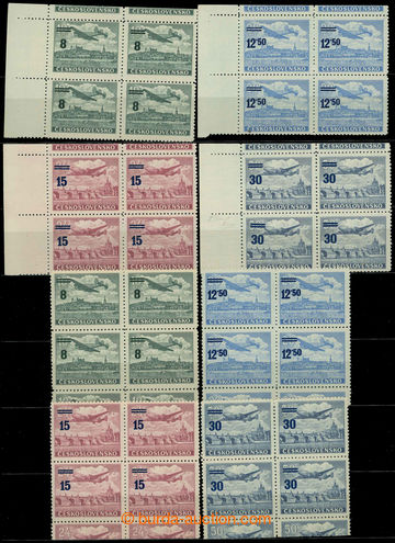 225229 - 1949 Pof.L29-32KH + KD, overprint provisory with upper and l