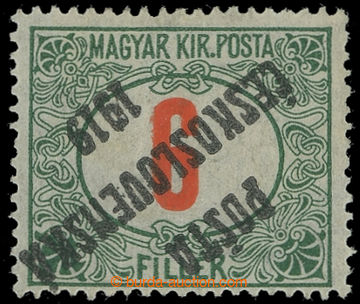 225241 -  Pof.134Pp, Red numerals 6f green / red with inverted opt, t
