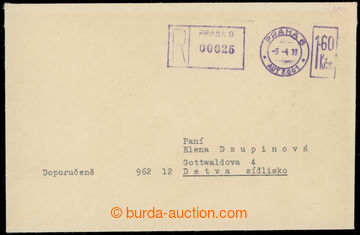 225299 - 1973 Reg letter sent to Slovakia posted to transport vhozen�