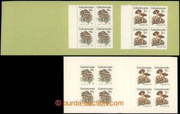 225302 - 1989 ZSt2 + Zst3, Poison Mushrooms, 1x green, with stamp. 4x