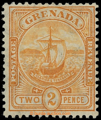 225386 - 1906 SG.79y, Znak kolonie 2P oranžová s převráceně obr