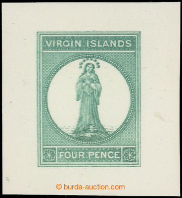 225393 - 1867-1870 PLATE PROOF  St. Ursula 4P emerald, plate proof; r