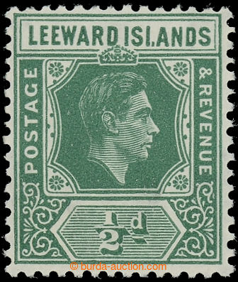225417 - 1938-1951 SG.96a, George VI. ½P emerald with plate variety 