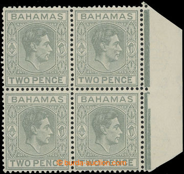 225438 - 1938-1952 SG.152a, George VI. 2P bright slate, marginal bloc