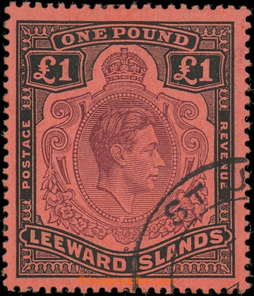 225466 - 1938-1951 SG.114ba, George VI. £1 with plate variety -Missi
