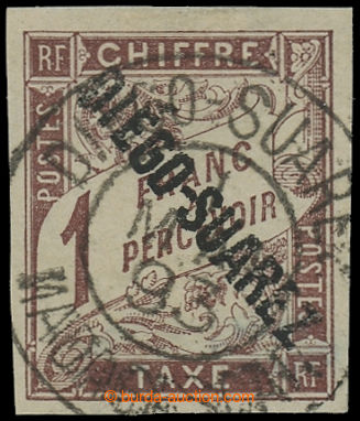 225489 -  POSTAGE-DUE / Yv.13, Numerals 1Fr with overprint DIEGO-SUAR