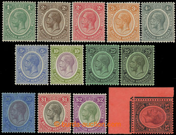 225620 - 1922 SG.124-137, George V. 1C-$5; very fine set, $5 corner, 
