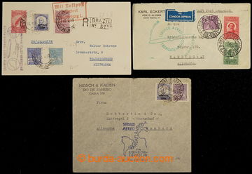 225637 - 1932-1933 ZEPPELIN / 3 letters from return flights 9. SAF 19