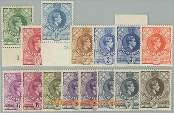 225651 - 1938 SG.28-38, Jiří VI. Portréty ½P - 10Sh, kompletní s