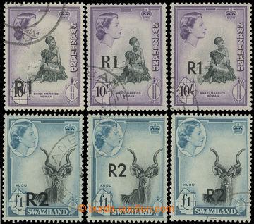 225653 - 1961 SG.76, 76a, 76b; 77, 77a, 77b; Elizabeth II. 10Sh and 