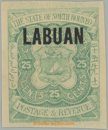 225667 - 1896 SG.80, zkusmý přetisk LABUAN na ZT Severního Bornea 