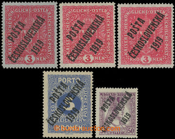 225753 -  SELECTION of / 5 stamp., contains Coat of arms 3K light clo