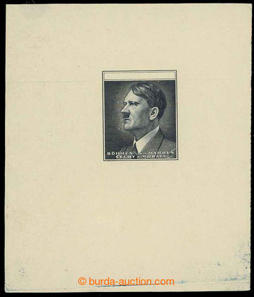 225859 - 1942 PLATE PROOF  výchozí gravure for stamps A. Hitler. sm