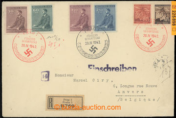 225898 - 1942 PR96, PRAG / Führers Geburtstag, R-dopis zaslaný do B