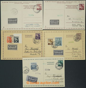 225939 - 1940-1944 comp. 5 pcs of PC Us Prague porubní post, 1x in/a