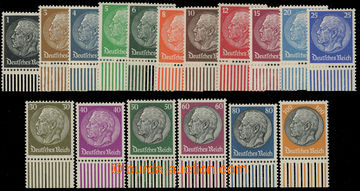 226055 - 1933 Mi.512X-528X, Hindenburg 1Pfg-100Pfg, průsvitka 4; lux