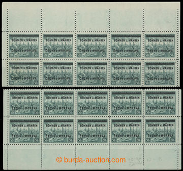 226086 - 1939 Pof.7, Plzeň 50h, upper and the bottom marginal bnd-of