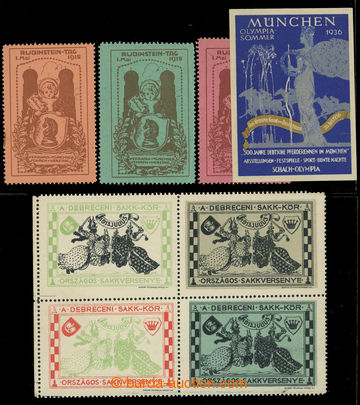 226127 - 1912- CHESS / 3 hinge / label RUBINSTEIN-TAG 1912 / VERBAND 