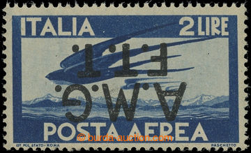 226170 - 1947 ZONE A / Posta Aerea Sass.2, 2 Lire with INVERTED OVERP