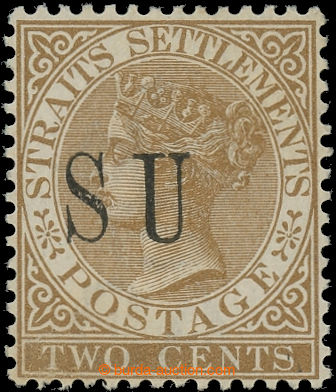 226173 - 1882 SUNGEI UJONG / Victoria 2C Straits Settlement with over