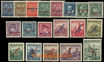 226174 - 1939 Sy.2-21, 5h - 5CZK, 19 pcs of stmp with overprint (with