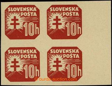 226231 - 1939 Sy.14Xx, Newspaper stamp 10h red-brown, marginal block-