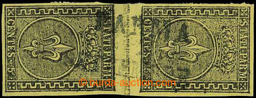 226403 - 1852 Sass.1Ms(2), Heraldic lily 5C yellow - orange, vertical