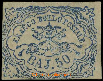 226405 - 1864 Sass.12, Coat of arms 50 Baj dark ultramarine (azurro o