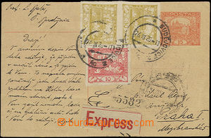 22644 - 1920 CDV14 zaslaná Ex do Prahy, prošlá potrubní poštou,