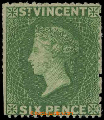 226451 - 1861 SG.2, Victoria Perkins Bacon 6P deep yellow green, with