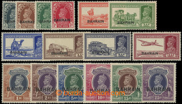 226512 - 1938 SG.20-37, indické Jiří VI. Portéty a dopravní pros