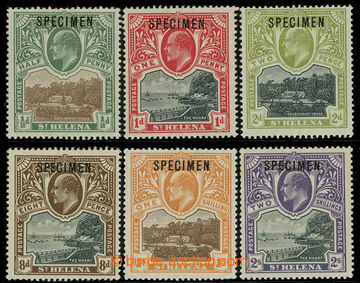226578 - 1903 SG.55-60, Edward VII. 1/2P-2Sh; complete set SPECIMEN, 