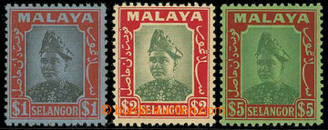 226580 - 1941 SG.86, 87, Sultán Alam - Shah, 1$, 2$ jako vydané hod