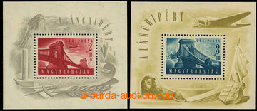 226586 - 1948 Mi.Bl.12, Bl.13, souvenir sheets Bridges 2+18Ft and 3+1