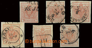 22666 - 1850 issue I, comp. 6 pcs of stamp. - all types on/for hand-