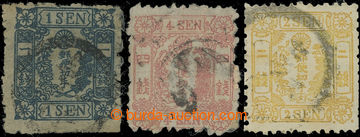 226689 - 1872-1874 sestava 3 klasických známek: Mi.10 IIIx, 1Sen mo